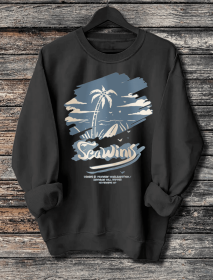 Women's Long Sleeved Printed Hoodie (Option: Black-S)